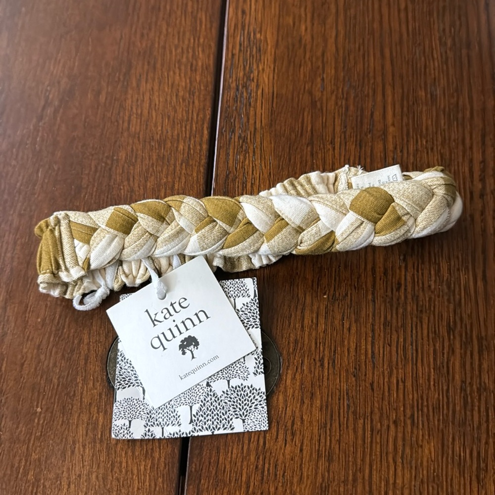 NWT Kate Quinn Braid Checked Headband